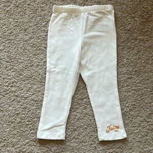 Juicy Couture Girls Cream Leggings